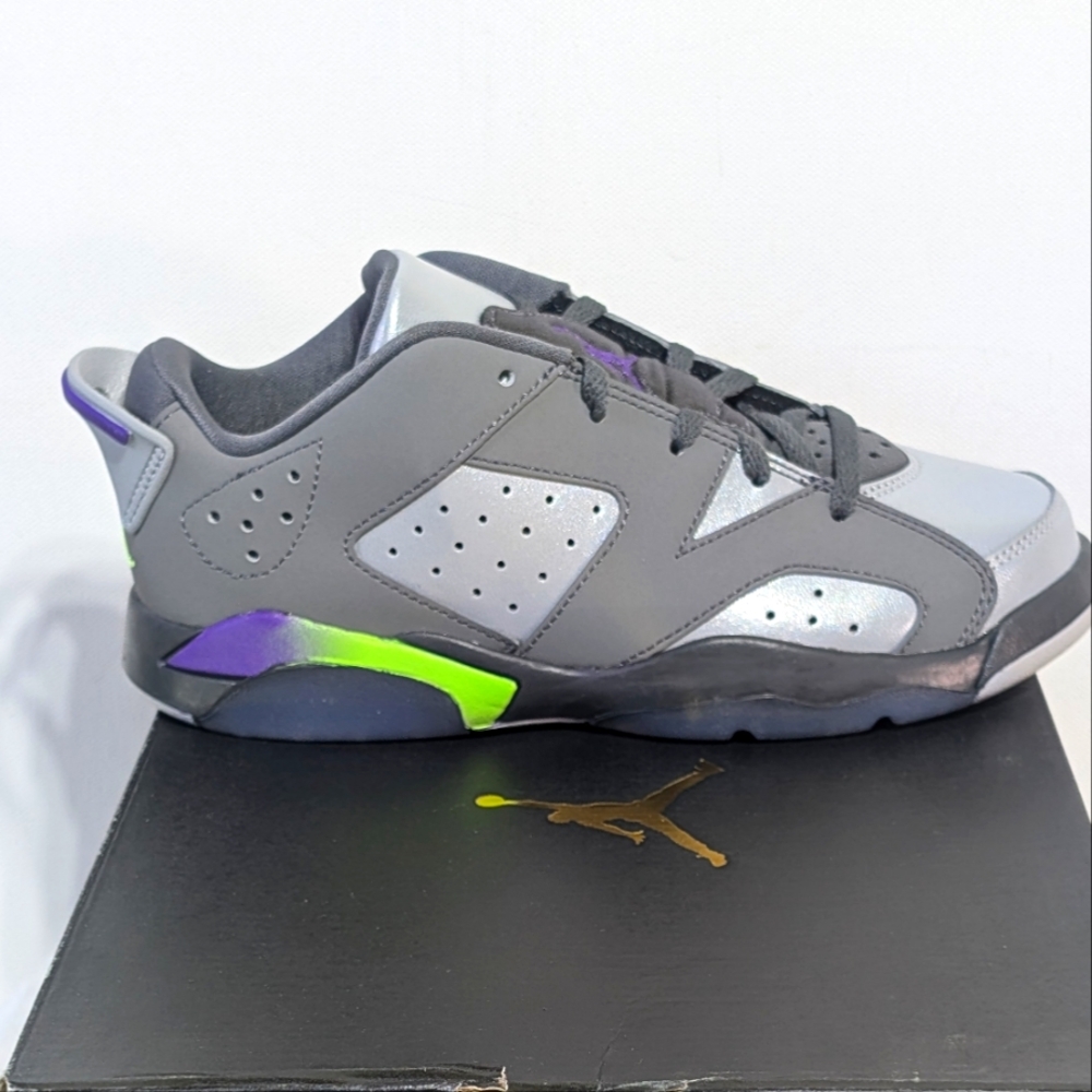 Nike Jordan 6 Retro Low GP Size 3Y Drk Grey/Ultraviolet Wolf Ghost Gray 768884